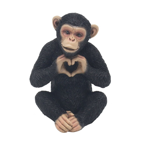Cheeky Monkey Love Heart Hands Decorative Ornament