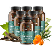 Digestic - Laxative for constipation, softens stools, 100% natural, 360 capsules, Cleanses, Detoxifies the colon, Relieves bloating and gas.