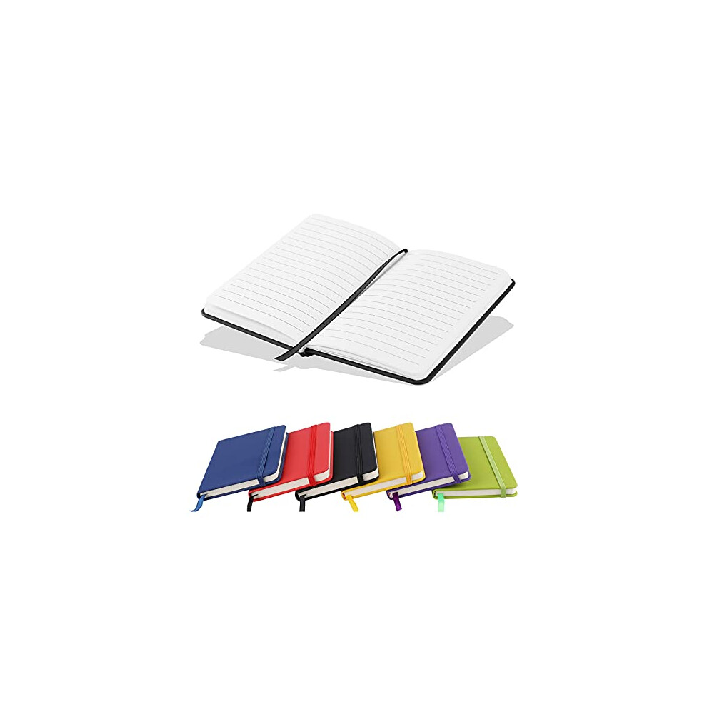 A6 Notebooks, Pocket Notebook Note Pads Small Notebooks Hardback Notebook A6 Notepad Journal 160 Pages (80 Sheets)-Black-image-OPC-PH7YKRD-NEW