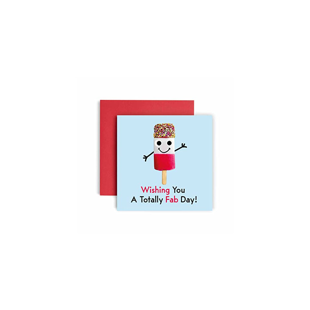Huxters Birthday Cards for Women - You're Fab Ice Lolly Birthday Friend Birthday Card for her - Funny Anniversary Card for Fun Lolly Happy Birthday -