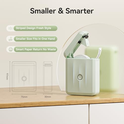 NIIMBOT Label Maker Machine, D110 Upgraded Version Sticker Printer Maker with 1 Roll White Starter Label Paper, Thermal Label Printer for School Offi 2