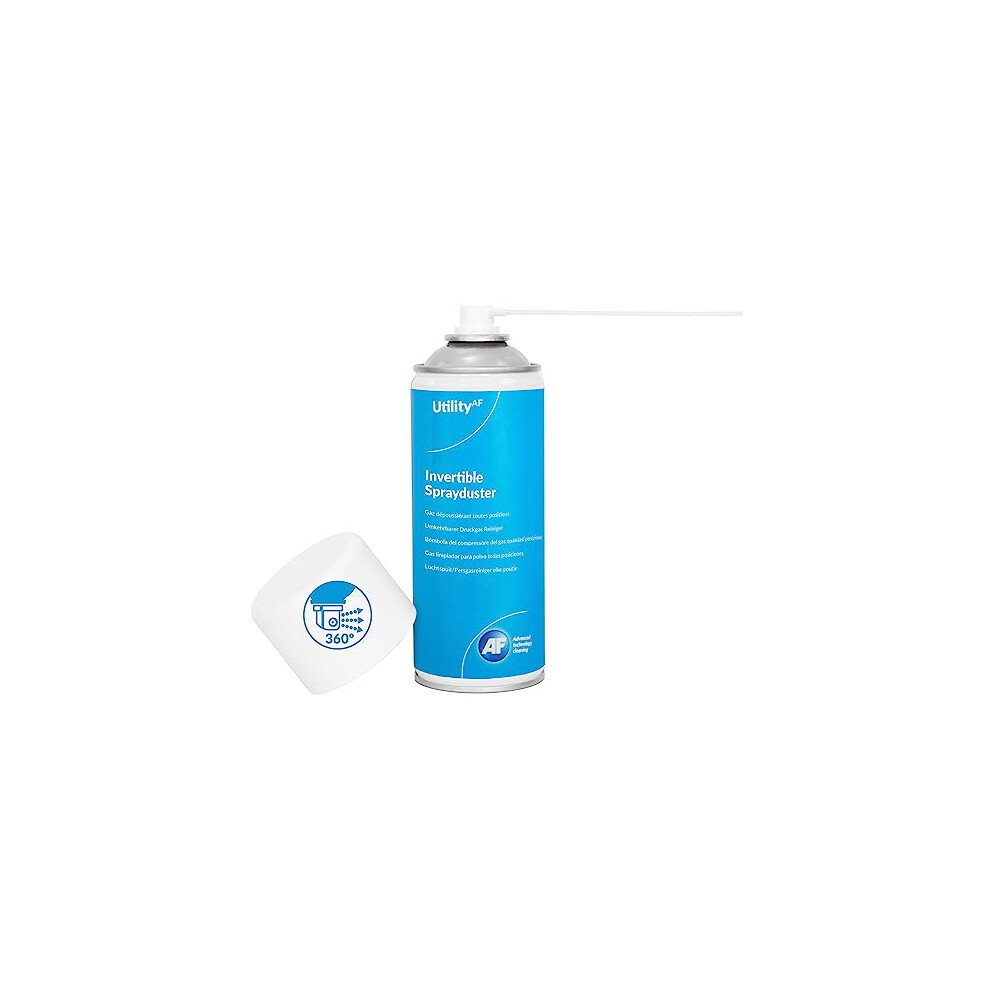 Af Utility Invertible Sprayduster / Air Duster Compressed Gas Can - Hfc Free - Flammable - Removal Of Dust And Debris - 1 X 200Ml Pack, Hfc200ut 5028356507351