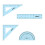 Kores - Geometry Set in Assorted Colours - GEO15 Protractor, Triangle and Ruler Set - Maths Sets for Secondary School, Geometry Sets, Geometry Sets f 3
