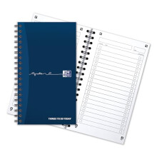 Oxford My Notes, To Do List Notebook, Wirebound, 230 Page, 1 Notepad, Navy Blue | White