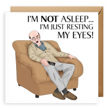 Just Resting My Eyes, Funny Birthday & Father's Day Card for Dad – Joke Card for Old Dad, from Daughter or Son