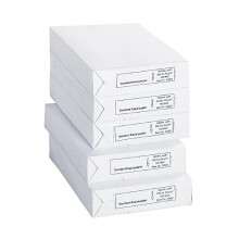 Schäfer Shop Copy Paper A4, 80 g/m² Printer Paper, Laser, Inkjet, Fax Paper, 2500 Sheets, 5 Packs of 500 Sheets, White