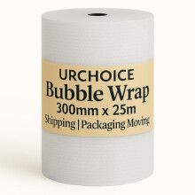 UR CHOICE Bubble Wrap - 300MM X 25M Roll of Premium Quality Polythene Small Bubble Wrap | Thicker & Durable | Ideal for Packaging, Delivering, and Mo