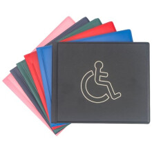 PU Leather Disabled Badge Holders - Blue & Black Disability Badge for Car