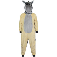 (7-8 Years, Zebra) Kids Unisex 2 Tone Zebra Onesie Cosplay Jumpsuit