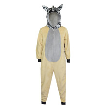 (5-6 Years, Zebra) Kids Unisex 2 Tone Zebra Onesie Cosplay Jumpsuit