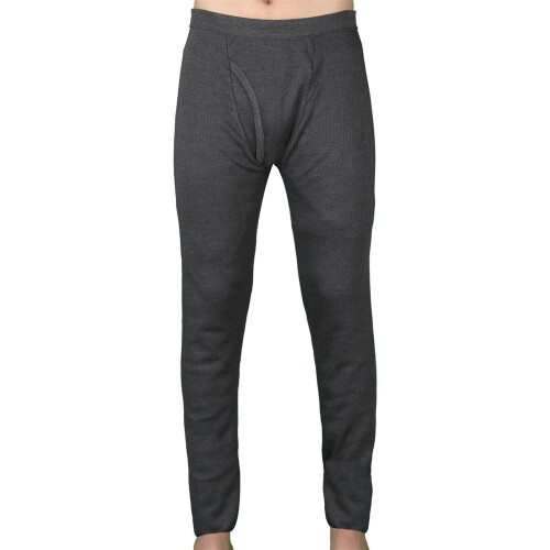 (L, Charcoal) Men Underwear Long Johns Baselayer Bottom Trouser