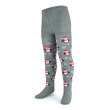 (2-3 Years, Grey) Girl Cotton Rich Novelty Penguin & Reindeer Tight