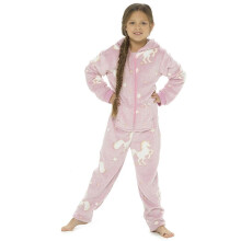 (9-10 Years, Unicorn) Girls Boys Glow In The Dark Flannel Fleece Onesie