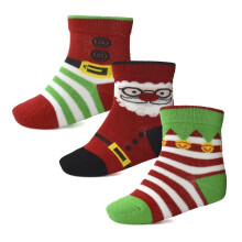 (0-3 Months, Pack B) Kids 3 Pack Girls Boys Xmas Novelty Pattern Socks
