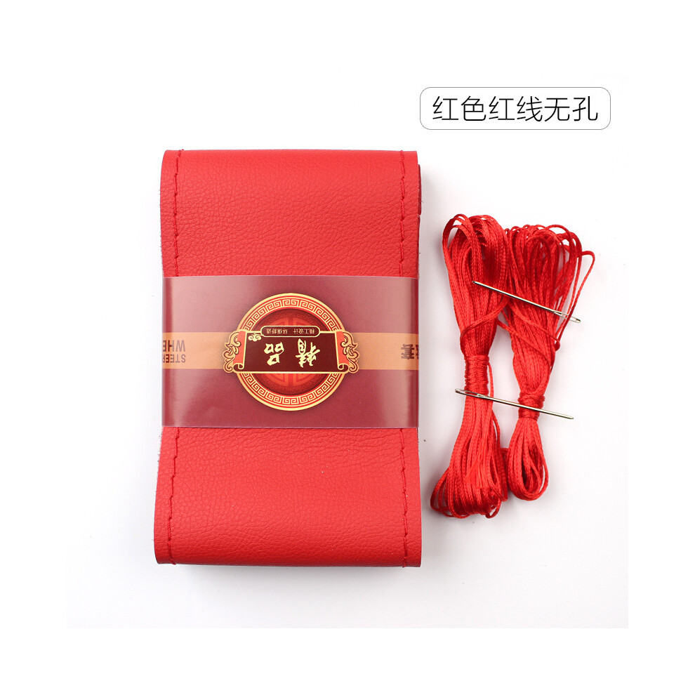 ( 2)Braid On The Steering Wheel 38 Cm Hand-Stitched Car Steering Wheel Cover With Needles And Thread Red 9319708103267