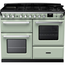 Rangemaster Estel Deluxe 110cm Dual Fuel Range Cooker - Mint / Chrome - A/A Rated