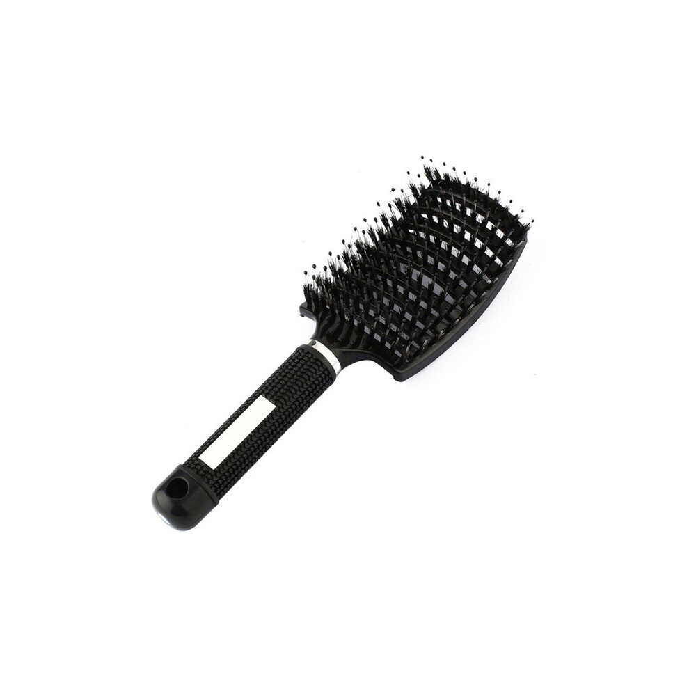 Black (Black)Hair Brush Scalp Massage Comb Hair Brush Nylon Bristles Women's Wet Curly Detangle Hair Brush