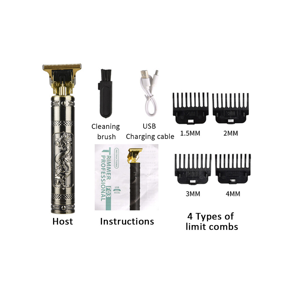 (Bronze Dragon) New electric hair clipper T9 repair hair head hair clipper oil head electric