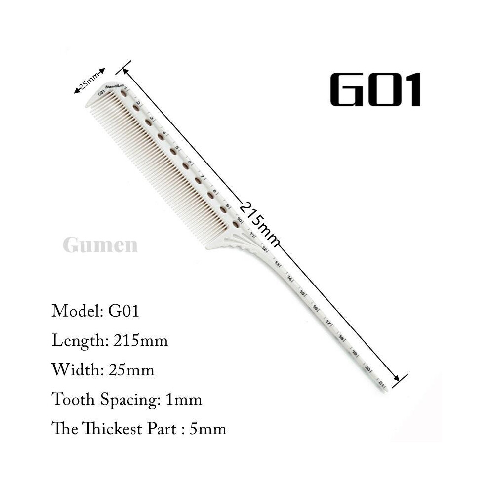 (G01)Japanese Double Sided Laser Scale Hair Comb Hair Salon Anti Static Hair Cutting Comb