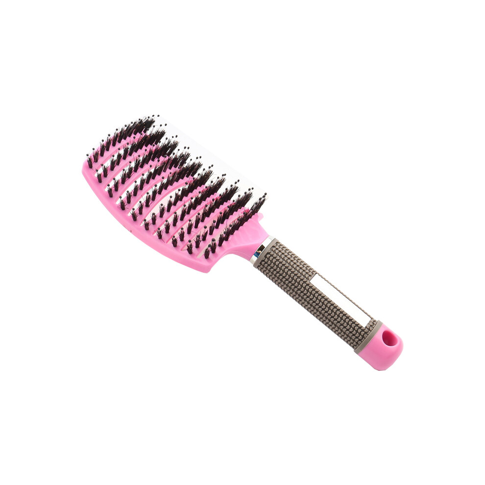 (pink with hair) Detangle Hair Brush Women's Wet Comb Hair Brush Professional Hair Brush Massage Comb