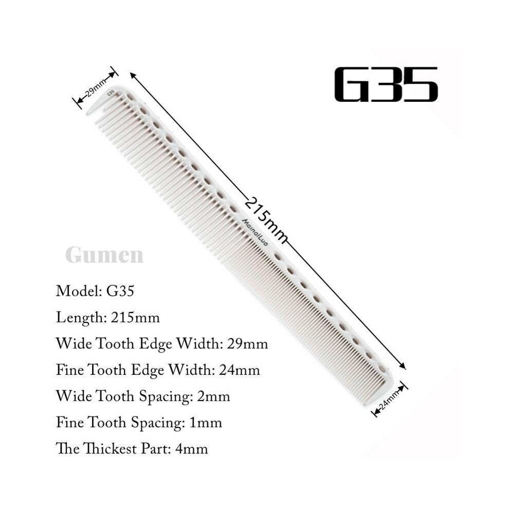 Unisex (G35)Japanese Double Sided Laser Scale Hair Comb Hair Salon Anti Static Hair Cutting Comb