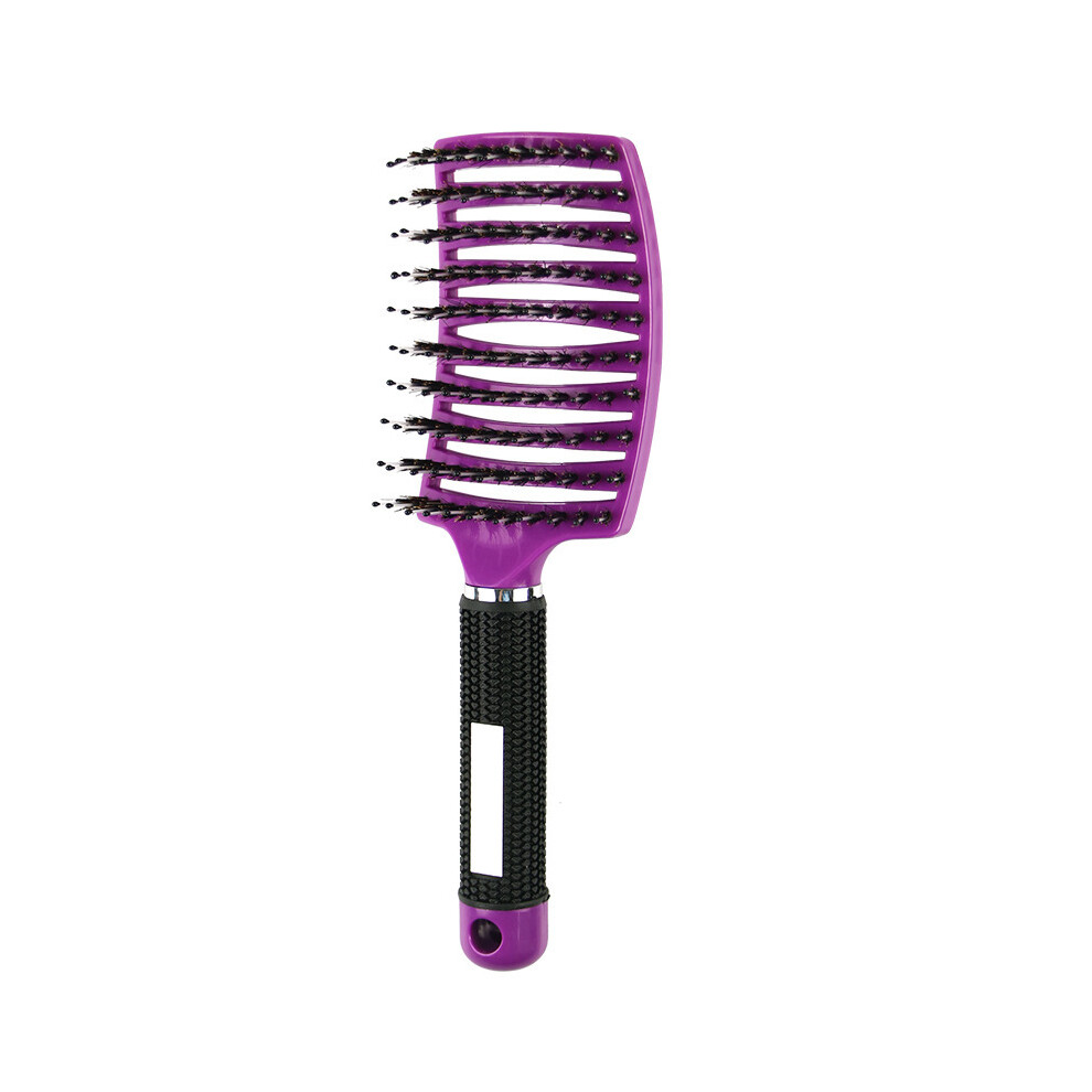 Purple (Purple)Hair Brush Hair Comb Detachable Hair Brush Bristles & Nylon Women's Wet Massage Comb Curly