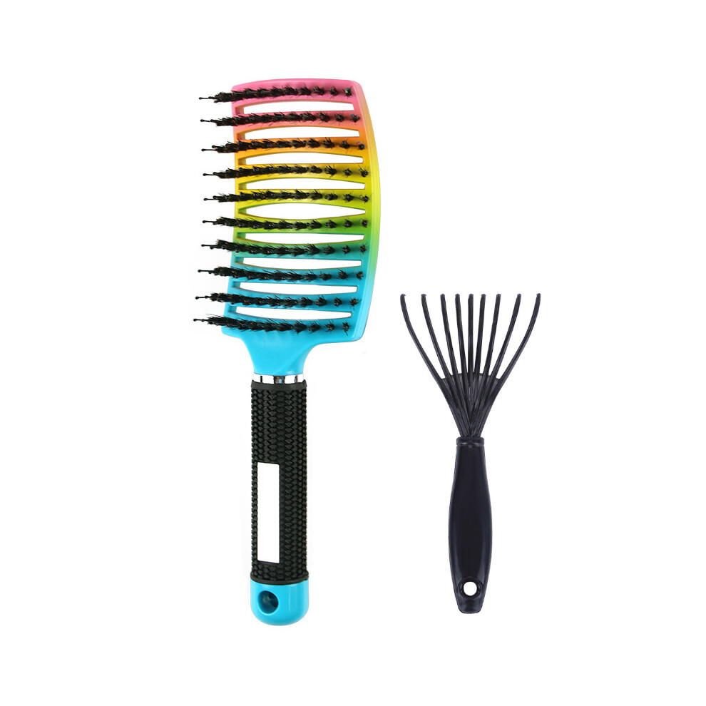 (Set 2)Hair Brush Hair Comb Detachable Hair Brush Bristles & Nylon Women's Wet Massage Comb Curly
