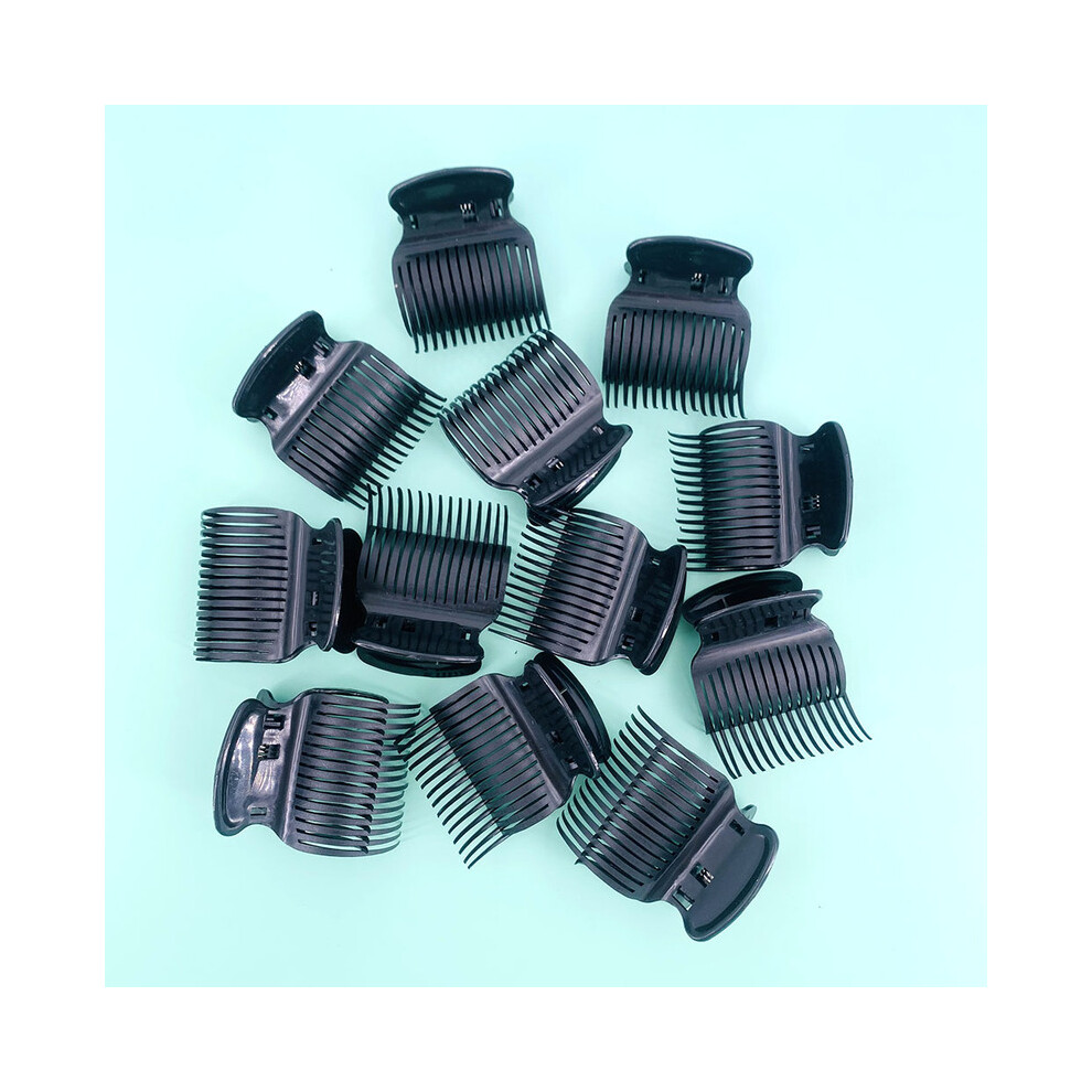 Black (Black) 12Pcs Salon Hot Roller Super Hair Dye Perm Insulation Clips Hair Curler Nail Clips