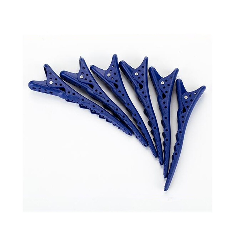Red (Red) 6Pcs Pro Salon Barrette Big Hairpins Clips Hair Salon Alligator Hair Clips Barber
