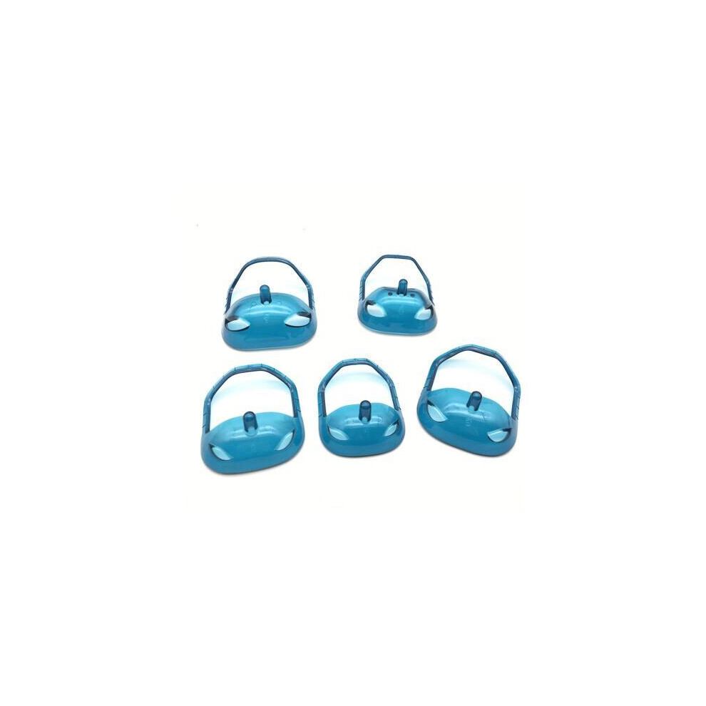 Unisex Blue (5 Pcs ) 5 Pcs/Lot Beard Comb Hairbrush Symmetric Cut Salon Mustache Beard Styling Model Beard