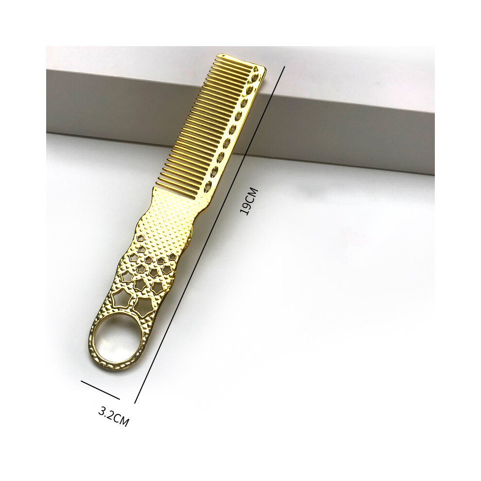 (J)Galvanization Gold Hair Comb Pro Hair Salon Combs Ultra Thin Hair Cutting Dyeing Hair Brush Barber
