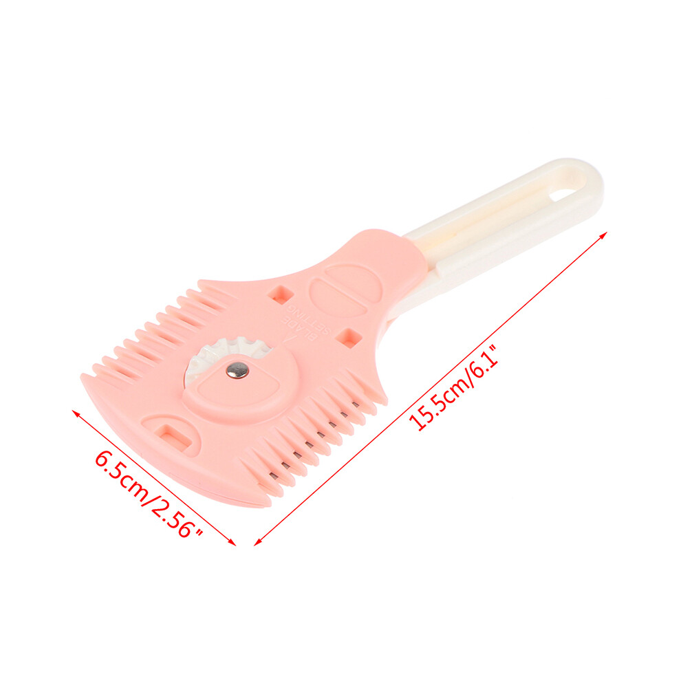 Unisex Pink (Pink) 2 Colors Haircut Calibration Hair Clipper Razors Comb Haircut Calibration Blade