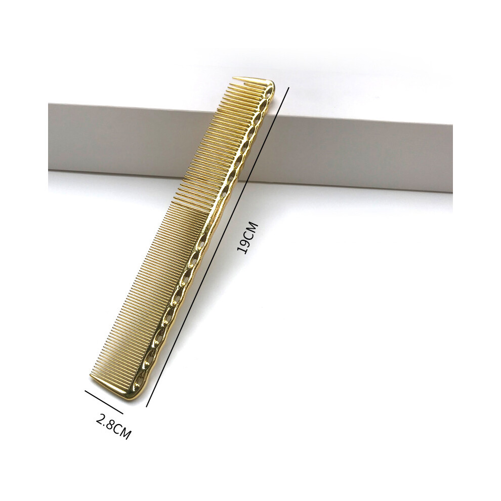 (C) Electroplating Gold Hair Comb Pro Hair Salon Combs Ultra Thin Hair Cutting Dyeing Hair Brush Barber