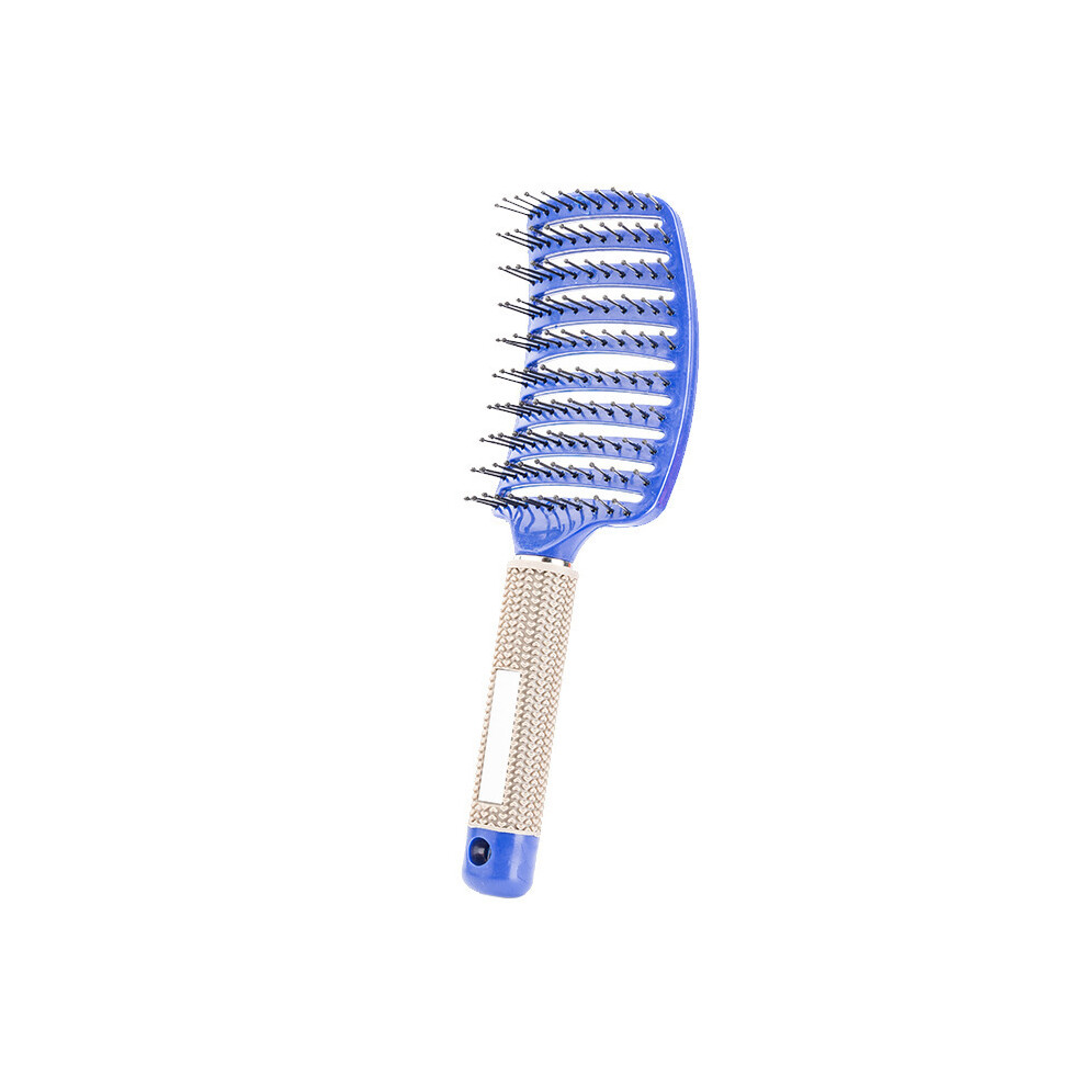 Blue ( Hairless) Hair Brush Scalp Massage Comb Hair Brush Bristle&Nylon Women's Wet, Curly Hair Brush