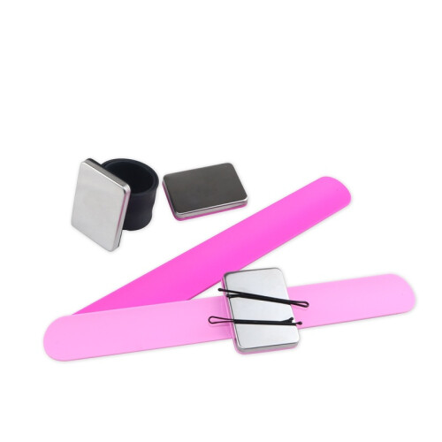 (Verde) Bracciale magnetico da polso per barbiere, con fermaglio per capelli, accessori per parrucchiere 2