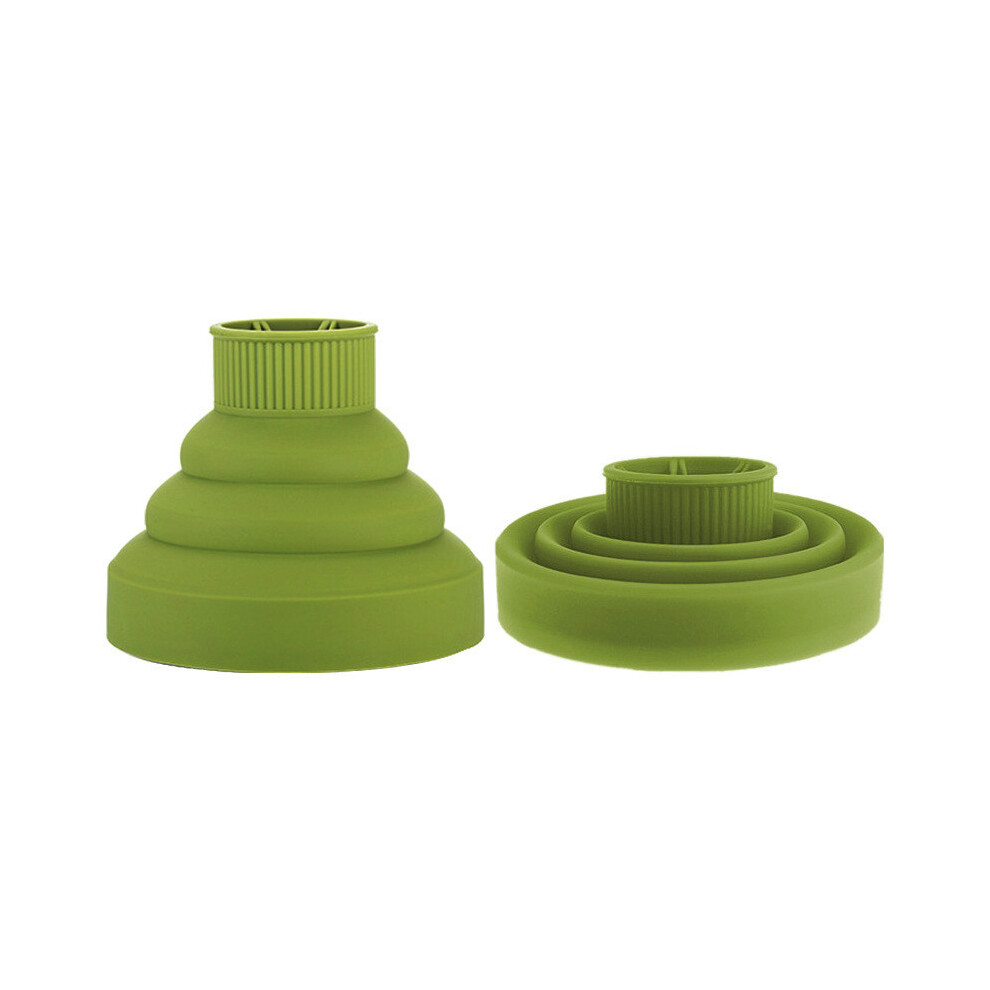 Green (Green)High Temperature Resistant Silica Gel Hair Dryer Diffuser Cover Foldable