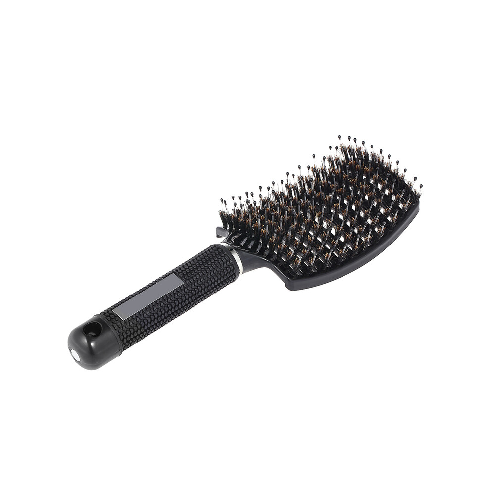 Black (Black)New Hair Brush Bristles Hair Brush Nylon Detangle Hair Comb Women's Hair Scalp Massage Comb