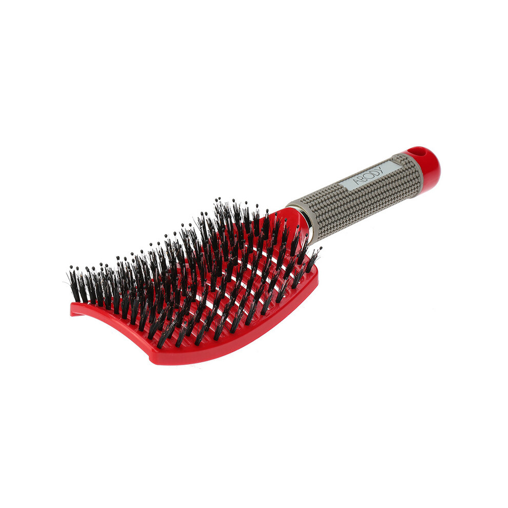 Red (Red)New Hair Brush Bristles Hair Brush Nylon Detangle Hair Comb Women's Hair Scalp Massage Comb