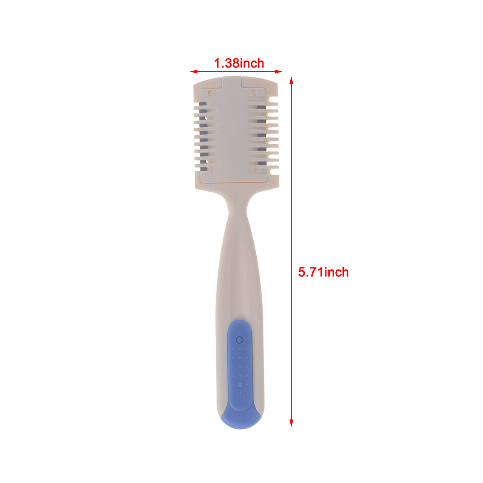 (as picture) Professional adjustable shaving comb Manual bangs thinner Double-sided blade hair comb