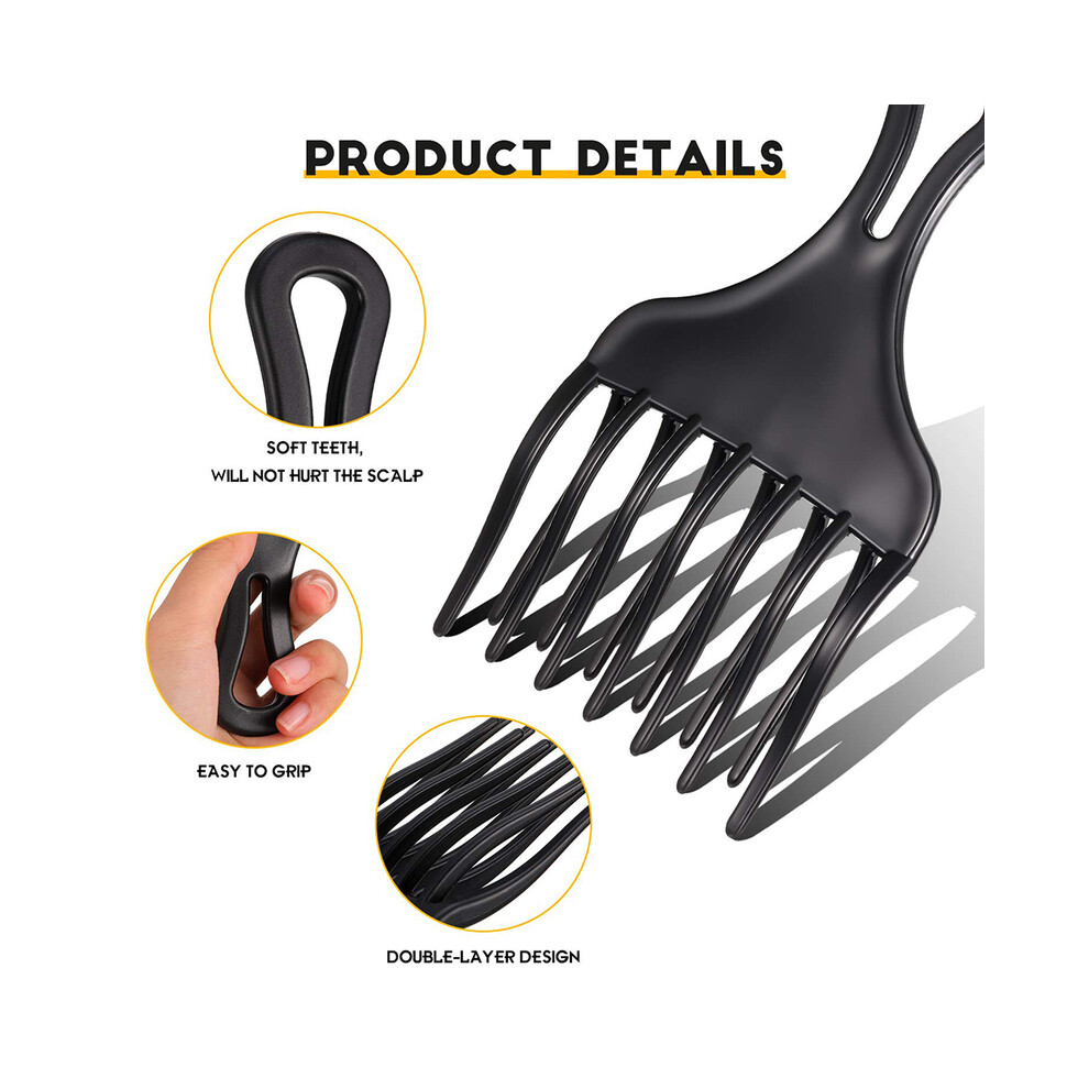 (1pc A)1/2pc Pro Hairdressing Fork Comb Afro Comb Smooth Hair Styling Tools Plastic Wide Teeth