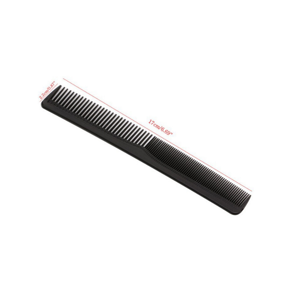 Unisex Black ( Plastic)1Pc Ium Steel Comb Professional Salon Hair Salon Anti-Static Barbers Comb Ultra Thin