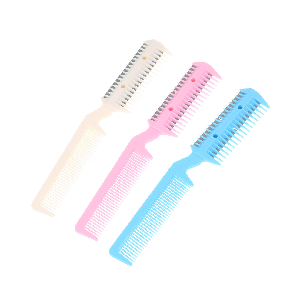 (1pc random)Professional adjustable shaving comb Manual bangs thinner Double-sided