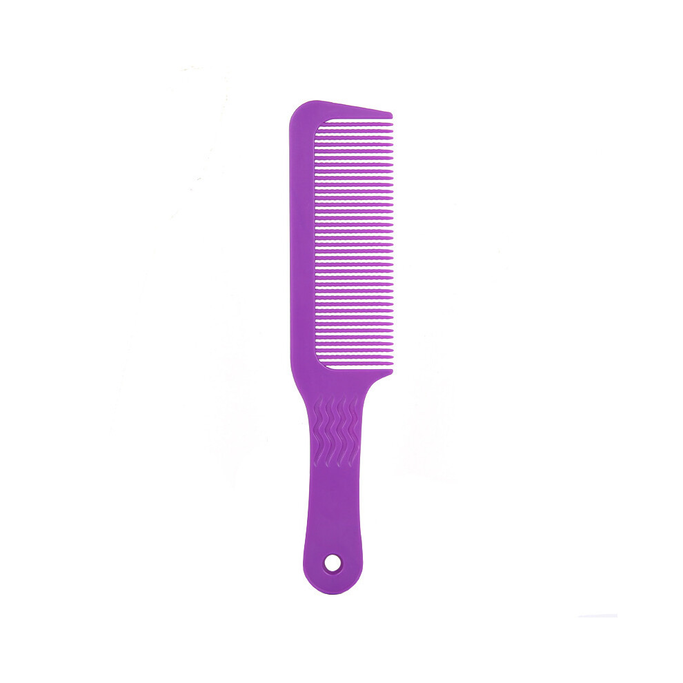 (Purple) 1pc Professional Salon Hair Salon Carbon Fiber Antistatic Hair Comb Wide Tooth Hair Clipper