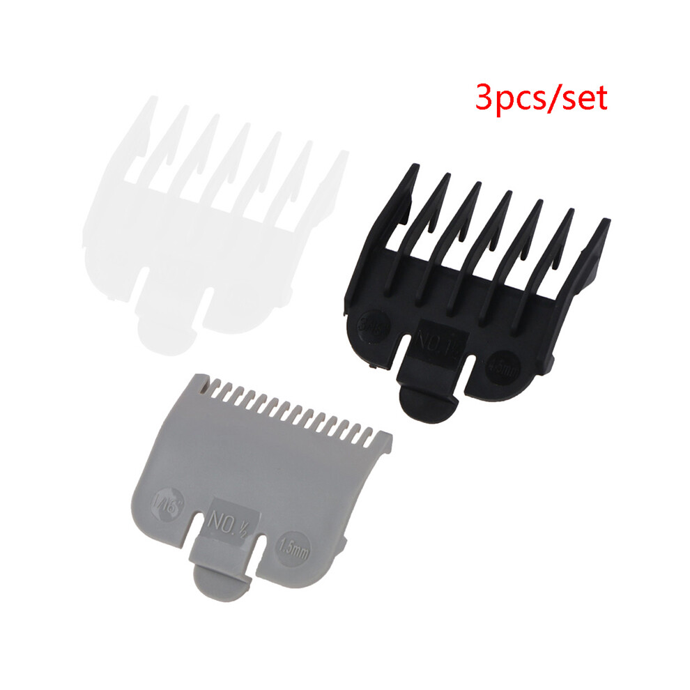 (3 pcs) 3 pcs 1.5 mm/3 mm/4.5 mm hair clipper replacement cover, boundary comb, accessory guide Comb