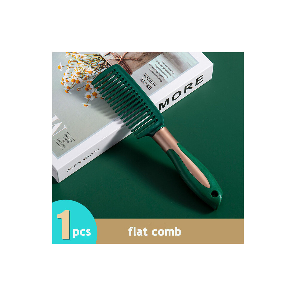 Women's (Flat Comb)Hairbrush Scalp Massage Comb Hairbrush Wet Curly Detangle Antistatic