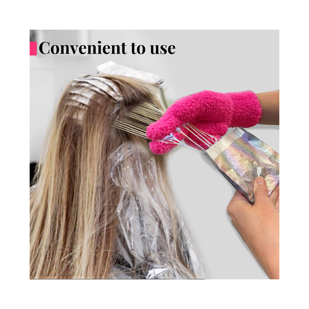 Black (Black) Bleaching Gloves Nylon Straightener Perm Curling Hair Salon Heat Resistant Finger Glove Hair