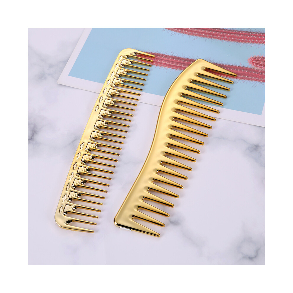 Men's (8)1Pc Hairbrush Wo Aluminum Metal Comb Hair Salon Combs Large Wide Tooth Comb