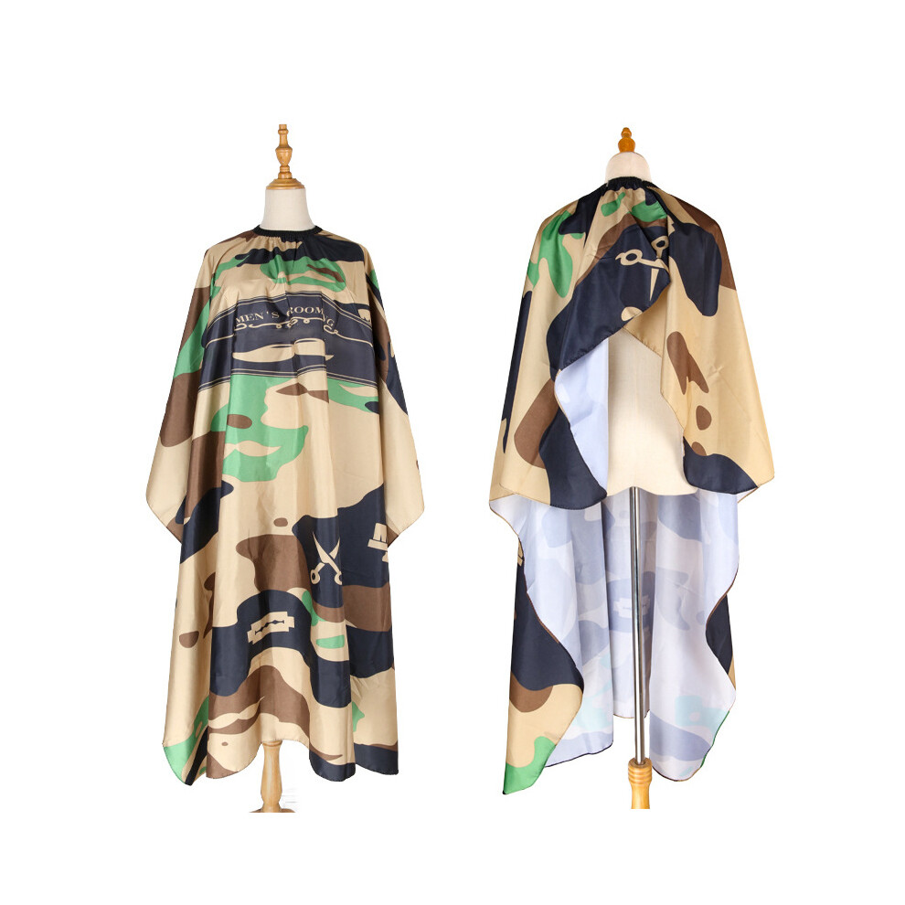 (Camouflage apron)Antistatic hairdresser Apron hair cutting cape hair salon dress Cape hair salon