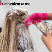 (50 stücke) Bleichhandschuhe Nylon Haarglätter Dauerwelle Curling Friseursalon Hitzebeständige Fingerhandschuh