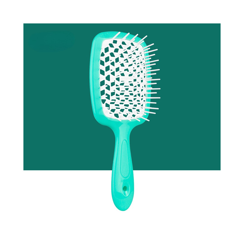 Green (Green)Wide Teeth Air Cushion Combs Women Scalp Detangling Massage Hair Comb Hair Brush Concave